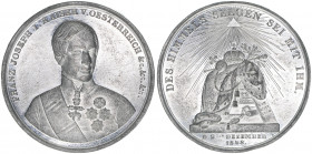 Franz Joseph I. 1848-1916
Zinnmedaille, 1848. aus Anlass der Krönung
Wien
22,86g
vz/stfr
