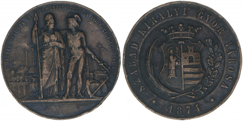 Franz Joseph I. 1848-1916
Bronzemedaille, 1874. 44mm
47,73g
Rf.
ss
