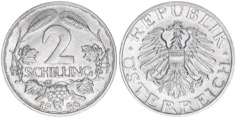 Verkehrsmünze
2 Schilling, 1946. Wien
2,77g
ANK 33
vz/stfr