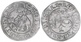 Leonhard von Keutschach 1495-1519
Erzbistum Salzburg. Batzen, 1509. Salzburg
3,14g
Zöttl 62, Probszt 102
ss/vz