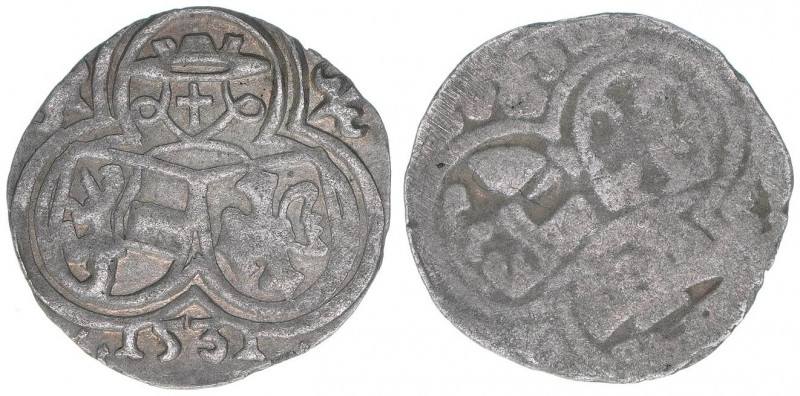 Matthäus Lang von Wellenburg 1519-1540
Erzbistum Salzburg. 2 Pfennige, 1531. Sal...