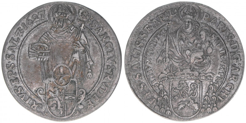 Paris Graf Lodron 1619-1653
Erzbistum Salzburg. 1/6 Taler, 1627. Salzburg
4,66g
...
