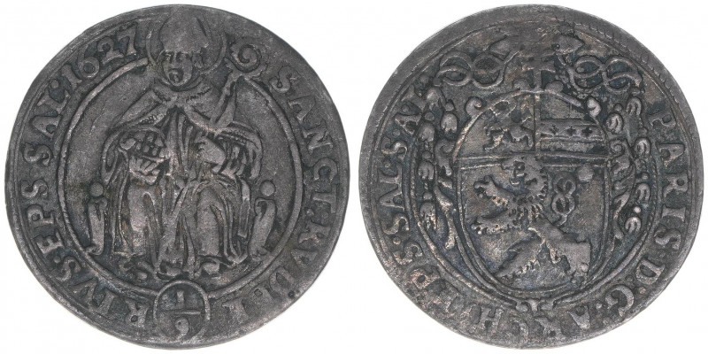 Paris Graf Lodron 1619-1653
Erzbistum Salzburg. 1/9 Taler, 1627. Salzburg
3,18g
...