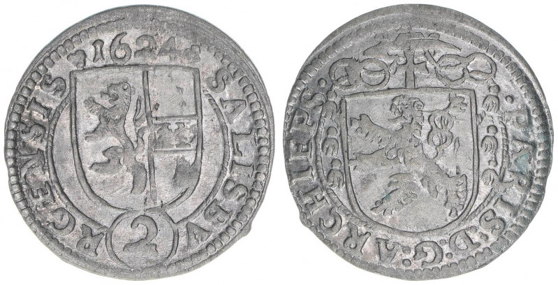 Paris Graf Lodron 1619-1653
Erzbistum Salzburg. 2 Kreuzer, 1624. Salzburg
0,98g
...