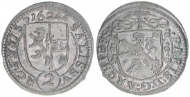 Paris Graf Lodron 1619-1653
Erzbistum Salzburg. 2 Kreuzer, 1624. Salzburg
0,98g
Zöttl 1620, Probszt 1317
vz/stfr