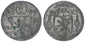 Paris Graf Lodron 1619-1653
Erzbistum Salzburg. 1/2 Kreuzer, 1640. Salzburg
0,33g
Zöttl 1647, Probszt 1342
ss
