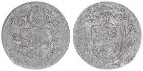 Paris Graf Lodron 1619-1653
Erzbistum Salzburg. 1/2 Kreuzer, 1629. Salzburg
0,41g
Zöttl 1665, Probszt 1360
ss-