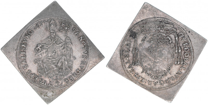 Guiodobald Graf Thun-Hohenstein 1654-1668
Erzbistum Salzburg. 1/4 Talerklippe, 1...