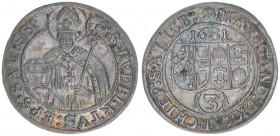 Max Gandolph Graf Kuenburg 1668-1687
Erzbistum Salzburg. Groschen, 1681. Salzburg
1,57g
Zöttl 2031, Probszt 1687
vz-