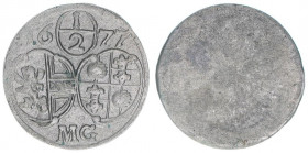 Max Gandolph Graf Kuenburg 1668-1687
Erzbistum Salzburg. 1/2 Kreuzer, 1677. Salzburg
0,51g
Zöttl 2059, Probszt 1715
ss/vz
