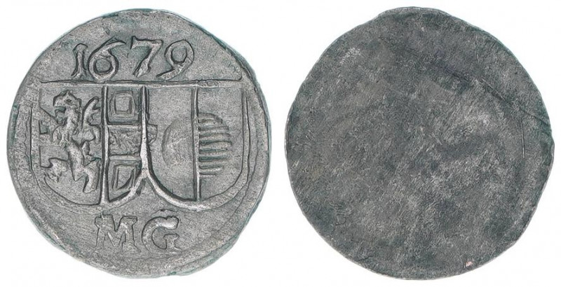 Max Gandolph Graf Kuenburg 1668-1687
Erzbistum Salzburg. Pfennig, 1679. sehr sel...