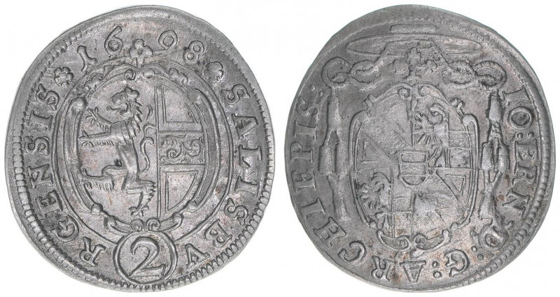 Johann Ernst Graf Thun-Hohenstein 1687-1709
Erzbistum Salzburg. 1/2 Reichsbatzen...