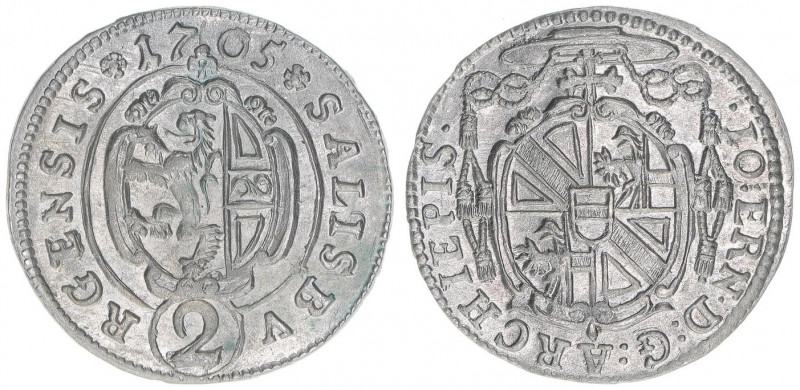Johann Ernst Graf Thun-Hohenstein 1687-1709
Erzbistum Salzburg. 1/2 Reichsbatzen...