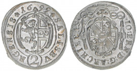 Johann Ernst Graf Thun-Hohenstein 1687-1709
Erzbistum Salzburg. 1/2 Reichsbatzen, 1699. Salzburg
1,16g
Zöttl 2232, Probszt 1868
vz/stfr