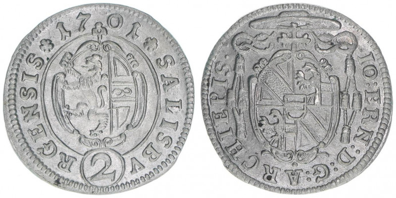 Johann Ernst Graf Thun-Hohenstein 1687-1709
Erzbistum Salzburg. 1/2 Reichsbatzen...