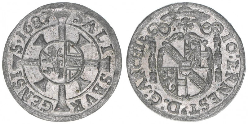 Johann Ernst Graf Thun-Hohenstein 1687-1709
Erzbistum Salzburg. Kreuzer, 1687. S...
