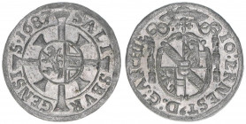 Johann Ernst Graf Thun-Hohenstein 1687-1709
Erzbistum Salzburg. Kreuzer, 1687. Salzburg
0,81g
Zöttl 2243, Probszt 1879
vz/stfr