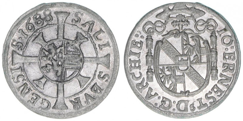 Johann Ernst Graf Thun-Hohenstein 1687-1709
Erzbistum Salzburg. Kreuzer, 1688. S...