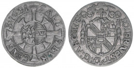 Johann Ernst Graf Thun-Hohenstein 1687-1709
Erzbistum Salzburg. Kreuzer, 1691. Salzburg
0,77g
Zöttl 2247, Probszt 1883
ss/vz