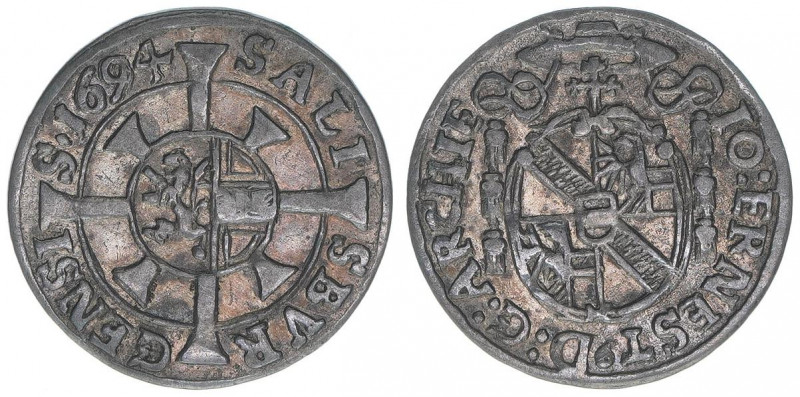 Johann Ernst Graf Thun-Hohenstein 1687-1709
Erzbistum Salzburg. Kreuzer, 1694. S...