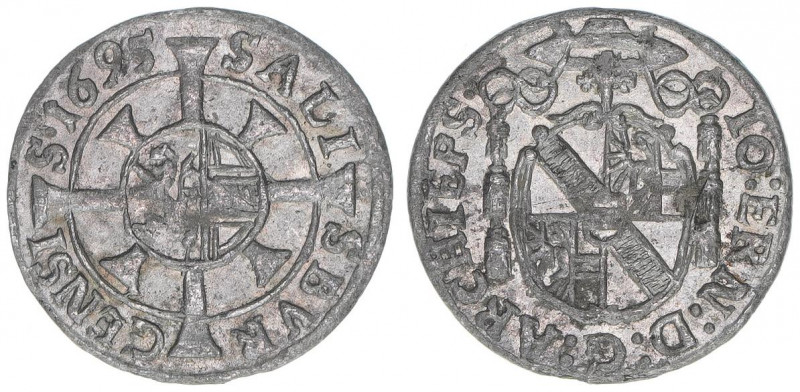 Johann Ernst Graf Thun-Hohenstein 1687-1709
Erzbistum Salzburg. Kreuzer, 1695. S...