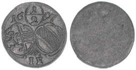 Johann Ernst Graf Thun-Hohenstein 1687-1709
Erzbistum Salzburg. 1/2 Kreuzer, 1697. Salzburg
0,51g
Zöttl 2275, Probszt 1909
ss/vz
