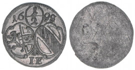 Johann Ernst Graf Thun-Hohenstein 1687-1709
Erzbistum Salzburg. 1/2 Kreuzer, 1698. Salzburg
0,46g
Zöttl 2276, Probszt 1910
stfr-