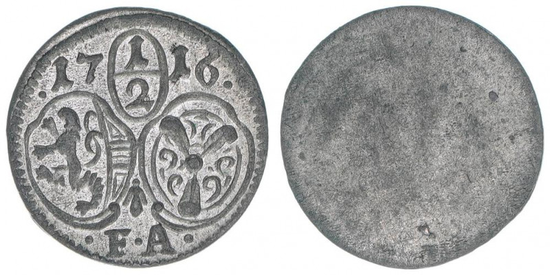 Franz Anton Fürst von Harrach 1709-1727
Erzbistum Salzburg. 1/2 Kreuzer, 1716. S...