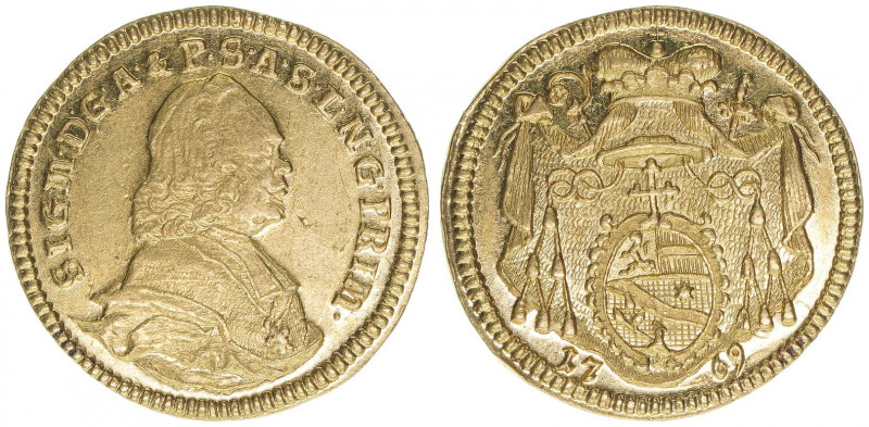 Sigismund III. Graf Schrattenbach 1753-1771
Erzbistum Salzburg. Dukat, 1669. Sal...