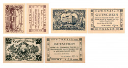 10 Heller, 20 Heller, 50 Heller
Ansfelden. Kodnar, Künstner 45