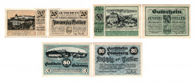 20 Heller, 50 Heller, 80 Heller
Ebelsberg. Kodnar, Künstner 140