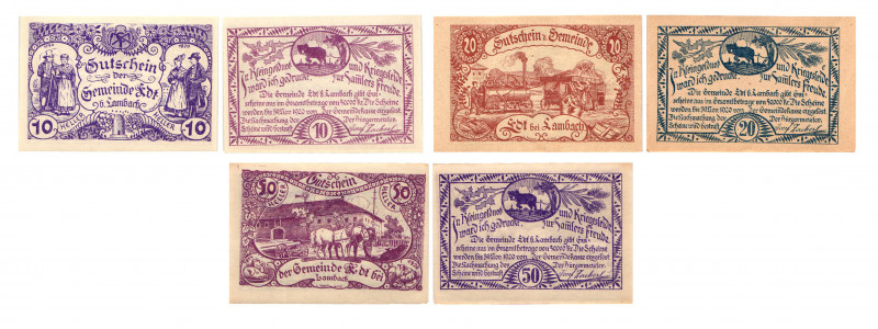 10 Heller, 20 Heller, 50 Heller
Edt bei Lambach. Kodnar, Künstner 151