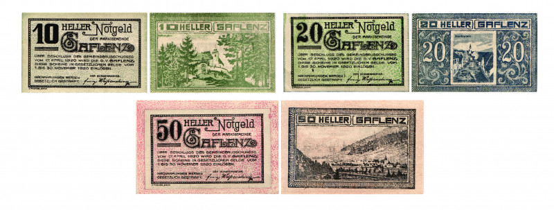 10 Heller, 20 Heller, 50 Heller
Gaflenz. Kodnar, Künstner 216