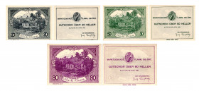 20 Heller, 50 Heller, 80 Heller
Klamm. Kodnar, Künstner 453