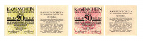 20 Heller, 50 Heller
Stockerau. Kodnar, Künstner 1038