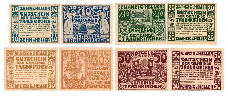 10 Heller, 20 Heller, 30 Heller, 50 Heller
Traunkirchen. Kodnar, Künstner 1081