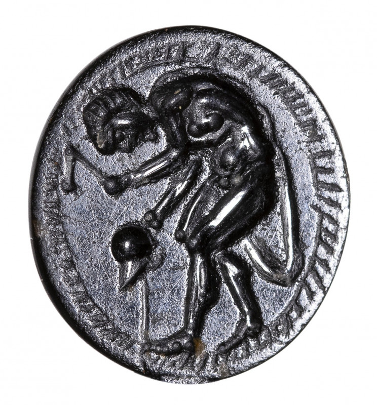An early italic black agate intaglio. Blacksmith.

3rd - 2nd century B.C.

1...
