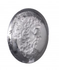 A fine roman rock crystal intaglio. Head of Hercules.