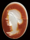 A roman agate intaglio. Bust of Apollo.