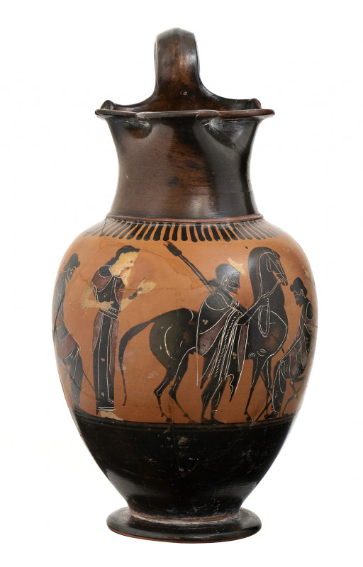 ATTIC BLACK-FIGURE OINOCHOE
After the Lysippides Painter, ca. 510 - 500 BC
heigh...