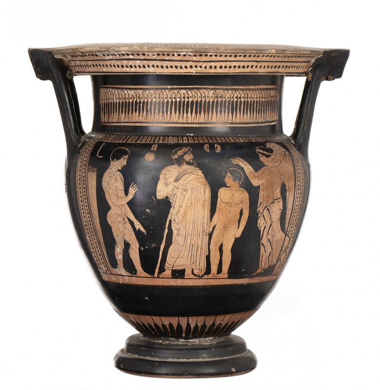 ATTIC RED-FIGURE COLUMN-KRATER
Attributable to the Orpheus Painter, ca. 460 - 44...