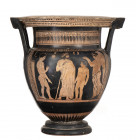 ATTIC RED-FIGURE COLUMN-KRATER
Attributable to the Orpheus Painter, ca. 460 - 440 BC
height cm 38; diam. cm 32,5

On the main side are a gymnastic awa...