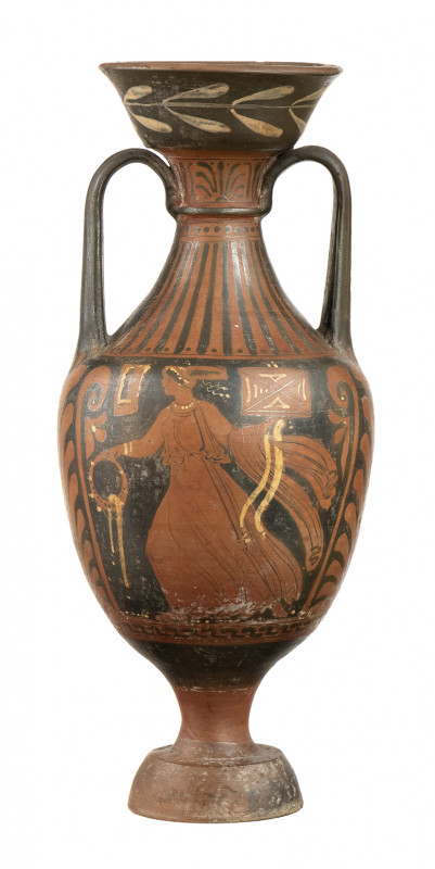 APULIAN RED-FIGURE AMPHORA
Belonging to the White Saccos-Kantharos Group, ca. 32...