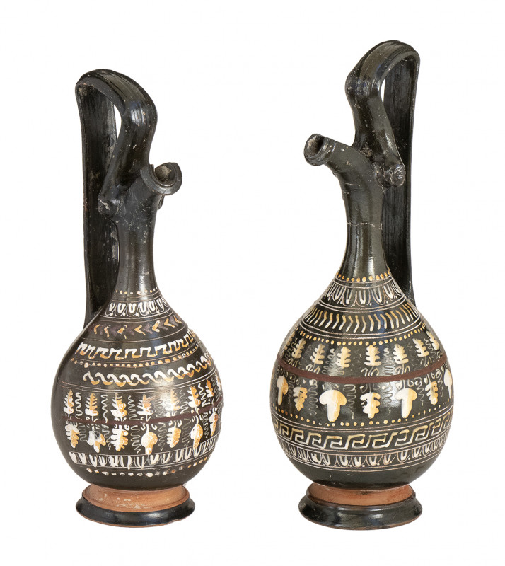 COUPLE OF APULIAN GNATHIA-WARE EPICHYSIDES
Late 4th century BC
height max cm 20
...