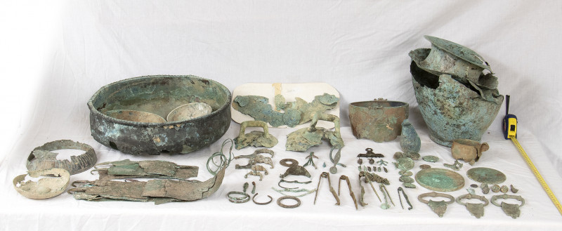 COLLECTION OF BRONZE TOOLS AND OBJECTS
Etruscan to Roman

A rich group of metalw...
