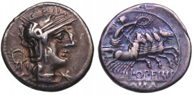 82 aC. Gens Manlia. Roma. Denario. Ag. 4,00 g. MBC+. Est.70.