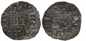 1312-1350. Alfonso XI (1312-1350). Coruña. Dinero. Ve. 0,82 g. 369-1379. Venera moderna en anverso. ESCASA. MBC-. Est.100.