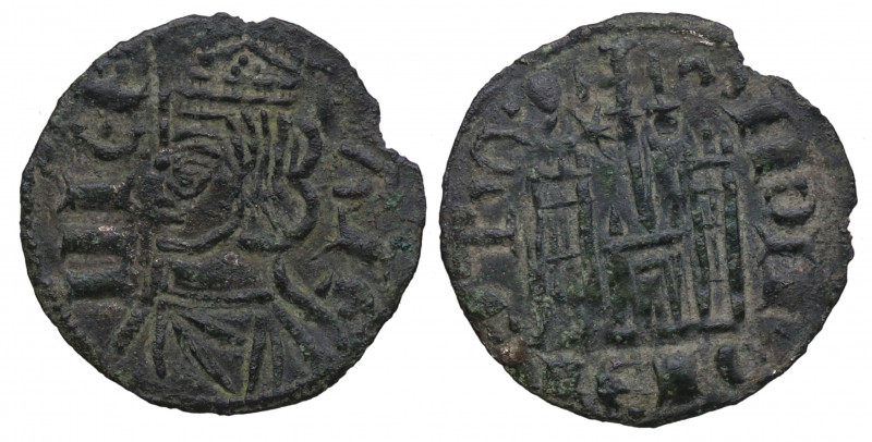 1284-1295. Sancho IV (1284-1295). Coruña. Dinero. Ve. 0,70 g. Extraordinario eje...