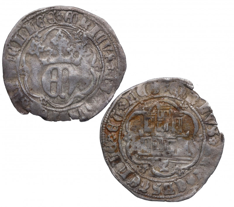 1454-1474. Enrique IV (1454-1474). Cuenca. 1/2 Real . Ag. 1,39 g. MBC. Est.190.