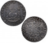1748. Fernando VI (1746-1759). México. 8 Reales. M. A&C 471. Ag. 27,00 g. Atractiva. Ligera limpieza. MBC+. Est.450.